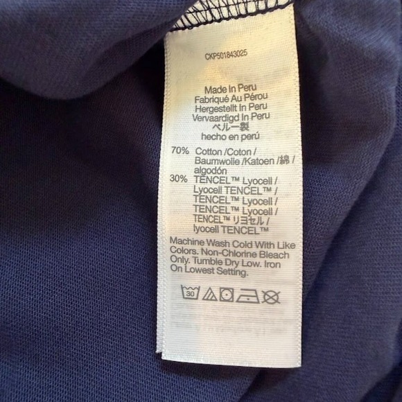 Madewell Ruched Muscle Tee – Navy Blue – NWT – Size XXS - Picture 2 of 5